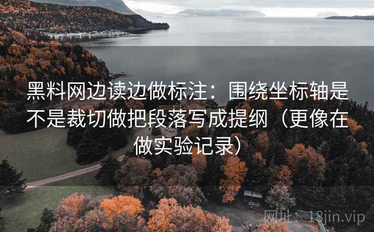黑料网边读边做标注：围绕坐标轴是不是裁切做把段落写成提纲（更像在做实验记录）